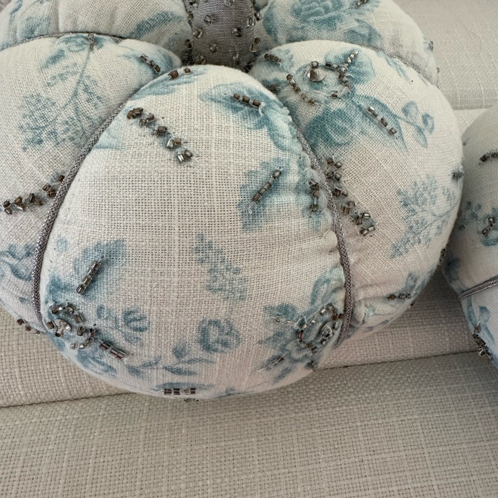 Floral Fabric Pumpkins Decor - Picture 6 of 7